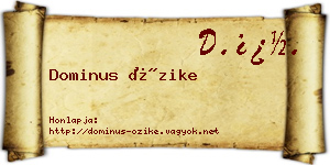 Dominus Őzike névjegykártya